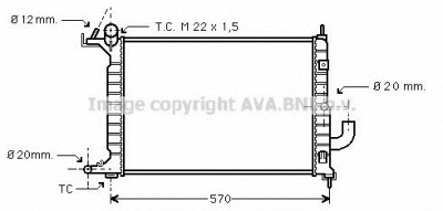 AVA QUALITY COOLING ol2221 -  Радиатор, охлаждение двигателя